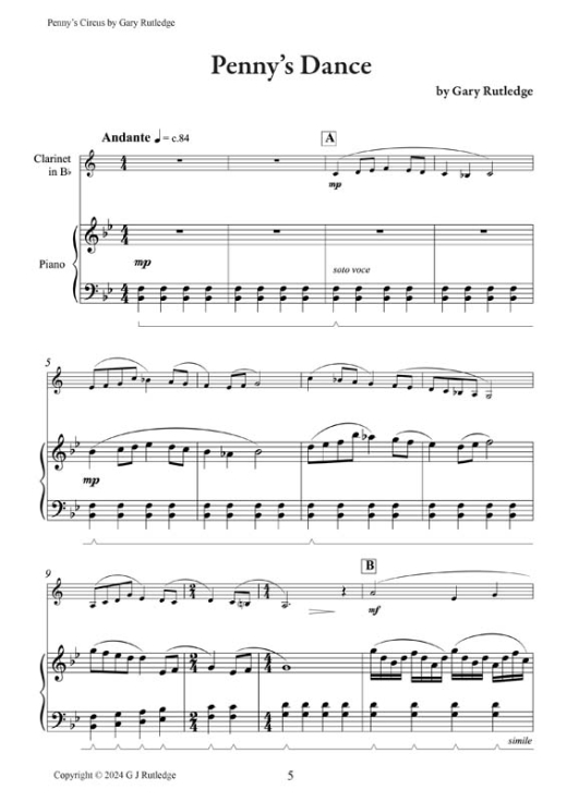 04-Pennys Circus for Clarinet and Piano 5
