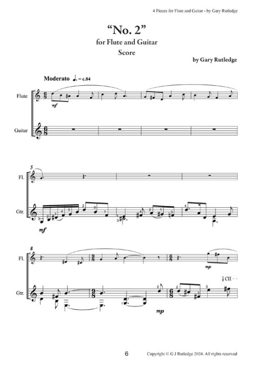 06-4 Pieces for Flute and Guitar-plus Piano accompaniment 6