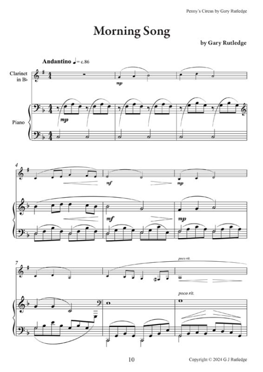 06-Pennys Circus for Clarinet and Piano 10