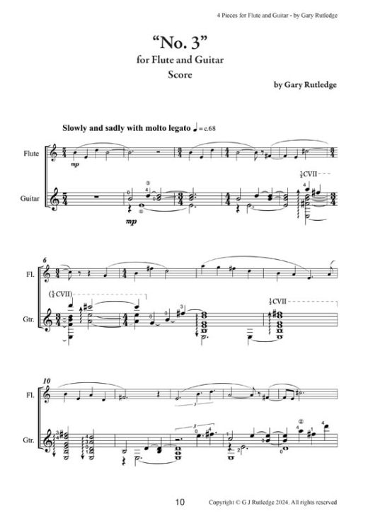 08-4 Pieces for Flute and Guitar-plus Piano accompaniment 10