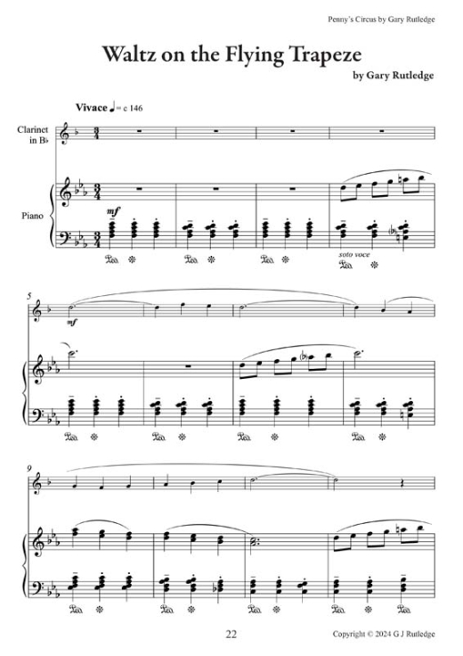 10-Pennys Circus for Clarinet and Piano 22