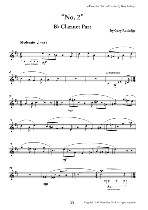 13-4 Pieces for Flute and Guitar-plus Piano accompaniment 38