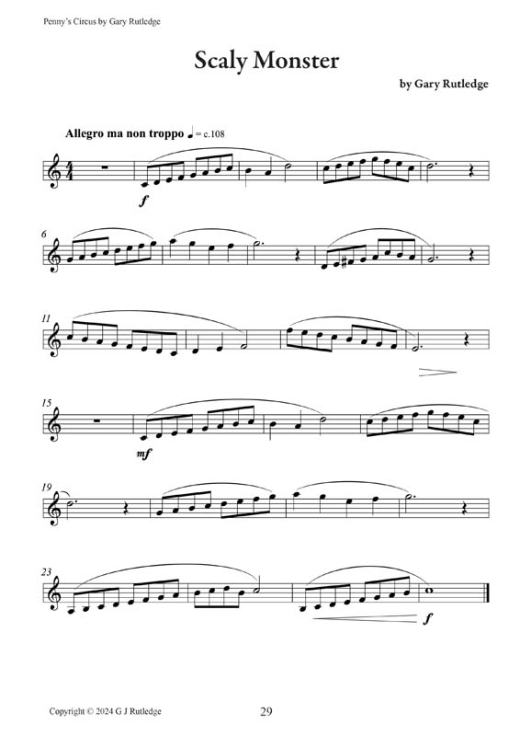 13-Pennys Circus for Clarinet and Piano 29