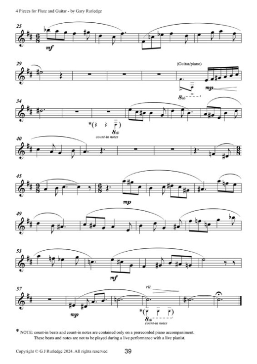 14-4 Pieces for Flute and Guitar-plus Piano accompaniment 39