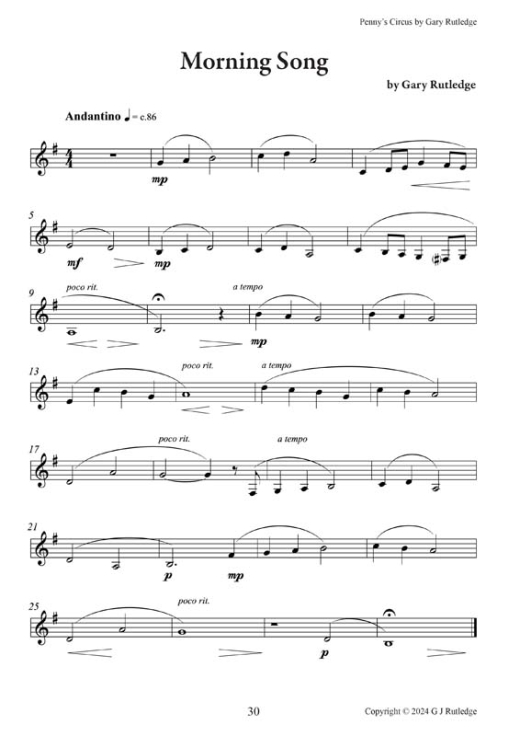 14-Pennys Circus for Clarinet and Piano 30