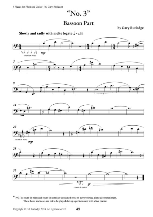 16-4 Pieces for Flute and Guitar-plus Piano accompaniment 49