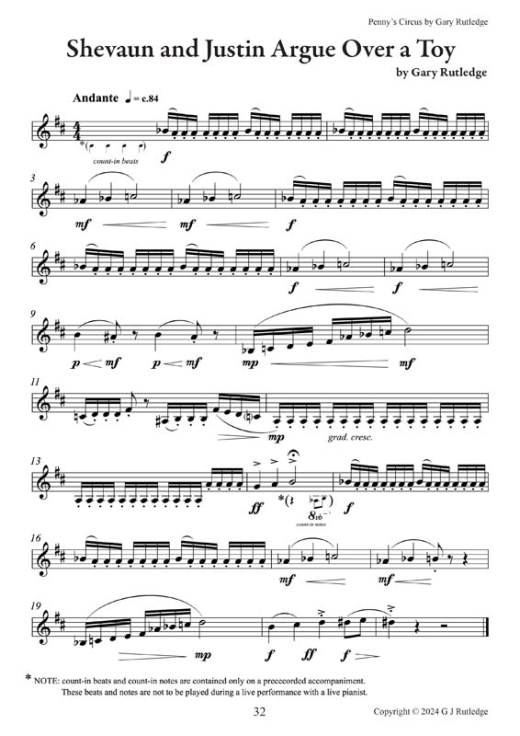 16-Pennys Circus for Clarinet and Piano 32
