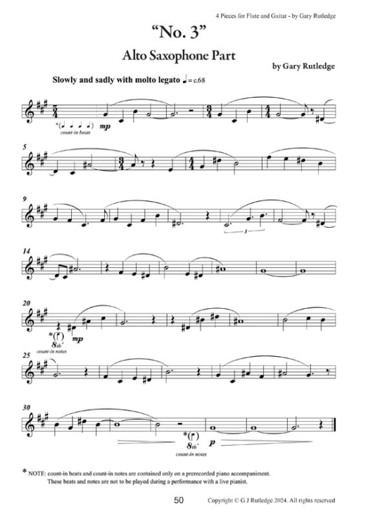 17-4 Pieces for Flute and Guitar-plus Piano accompaniment 50