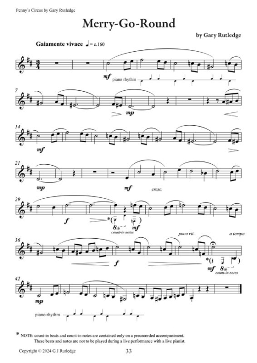 17-Pennys Circus for Clarinet and Piano 33