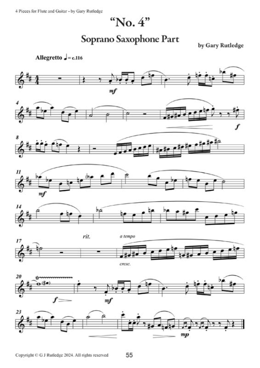 18-4 Pieces for Flute and Guitar-plus Piano accompaniment 55