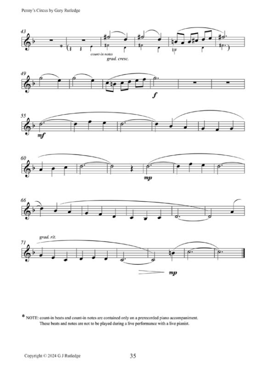 19-Pennys Circus for Clarinet and Piano 35