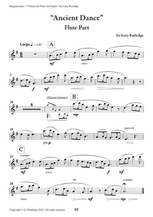 19 Happenstance-5 Pieces for Fuitar-plus Piano accompaniment 49