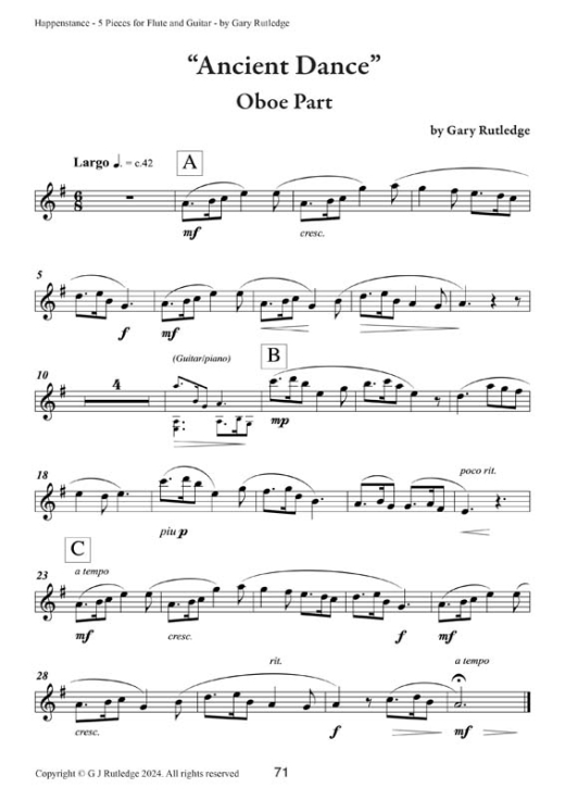 22 Happenstance-5 Pieces for Fuitar-plus Piano accompaniment 71