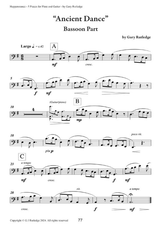 24 Happenstance-5 Pieces for Fuitar-plus Piano accompaniment 77