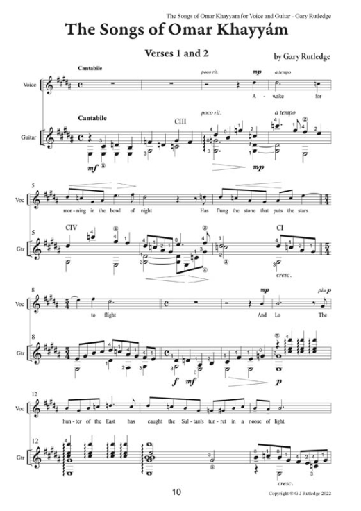 The Songs of Omar Khayyam-Guitar-Web Page 10