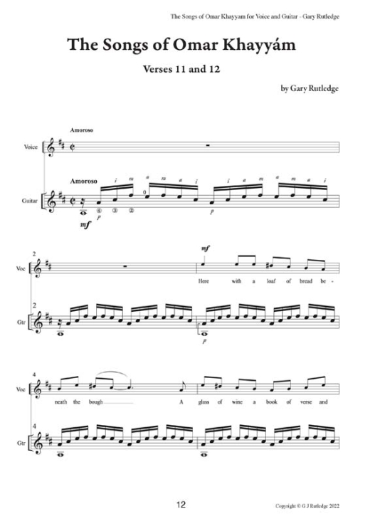 The Songs of Omar Khayyam-Guitar-Web Page 12