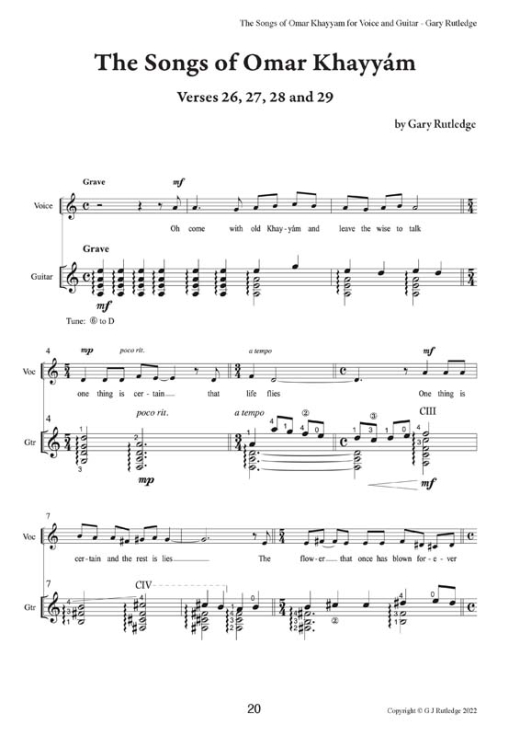 The Songs of Omar Khayyam-Guitar-Web Page 20