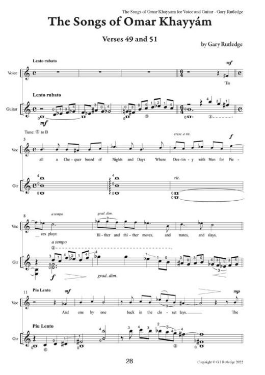 The Songs of Omar Khayyam-Guitar-Web Page 28
