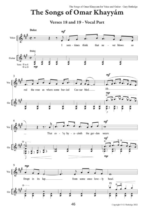 The Songs of Omar Khayyam-Guitar-Web Page 46